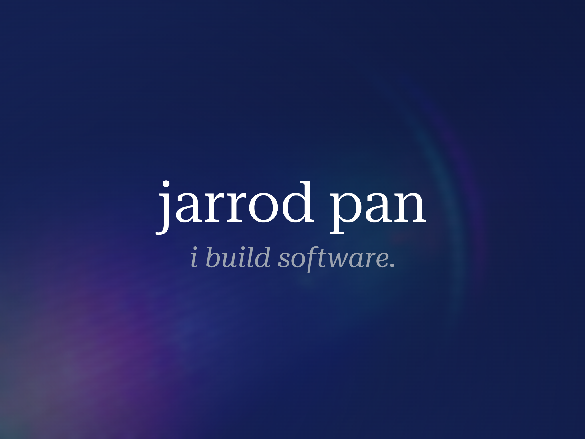 jarrod pan - software engineer
